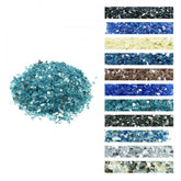 20 LBS Fire Glass 1/2-Inch Fireplace Glass Rocks for Fire Pit Table Aqua Blue